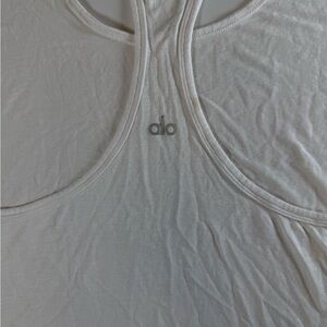 ALO Yoga Women's White Racerback Tank Top